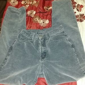 John Galt corduroy faded navy jeans.